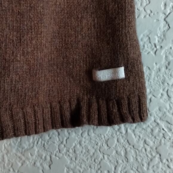 Columbia Cotton & Angora Brown Pullover Button Detail Athleisure Knit Sweater XL - Picture 2 of 14